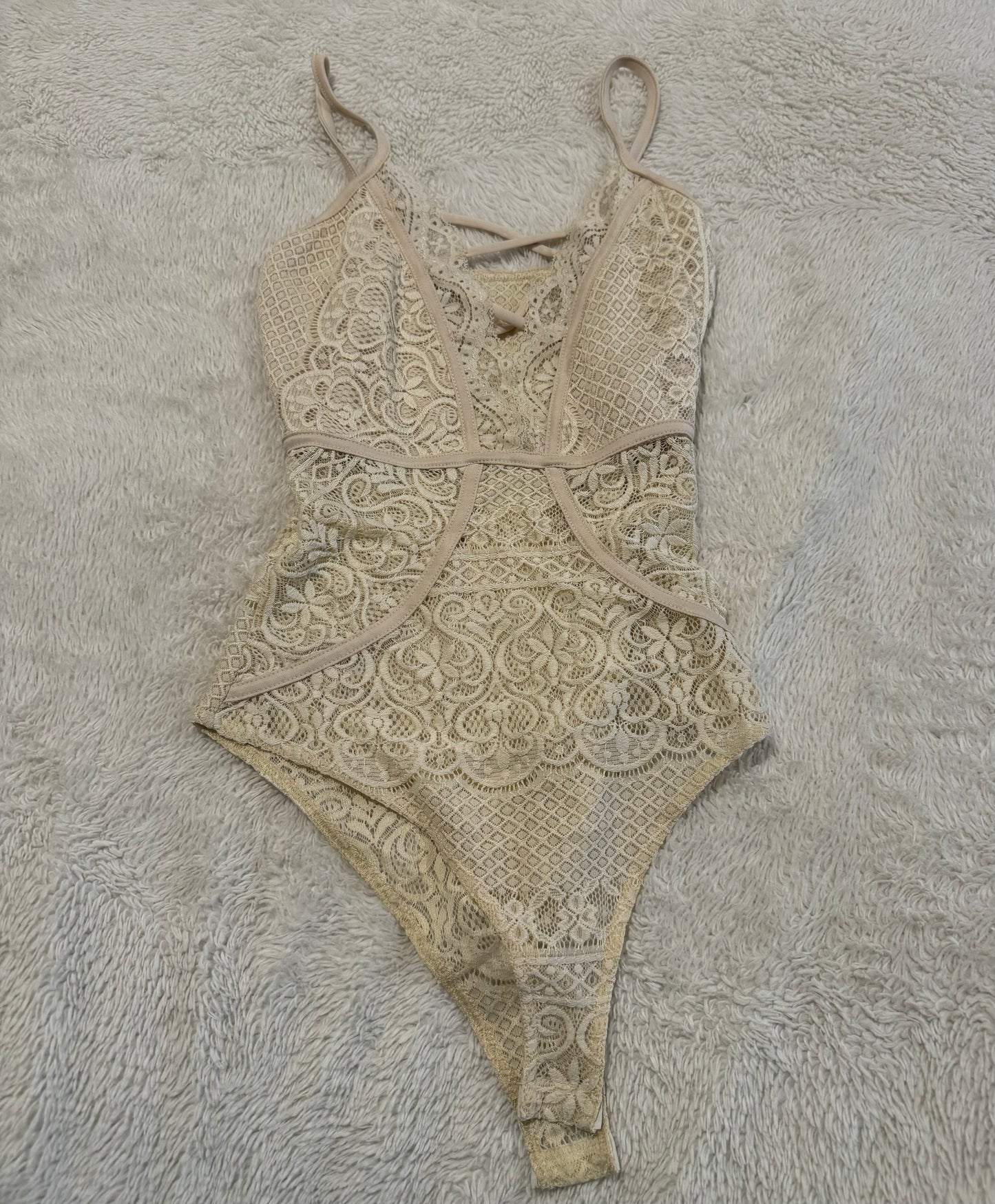 Off-White Lace Bodysuit