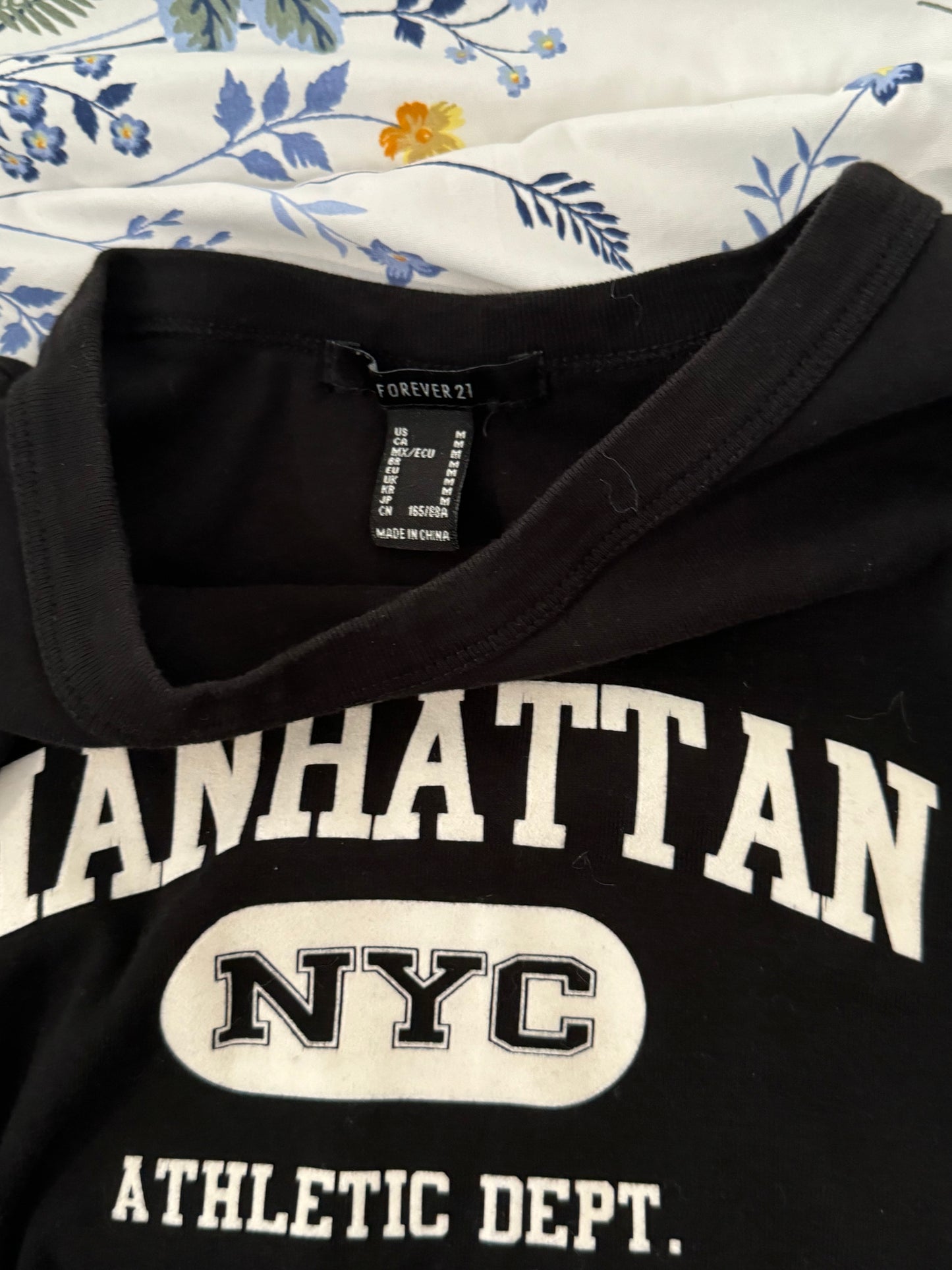 Black Manhattan NYC Baby Tee